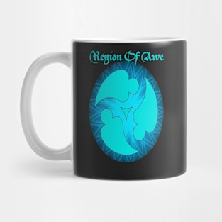 REGION OF AWE BAND LOGO T-SHIRT / copyright oracles of power international llc. Mug